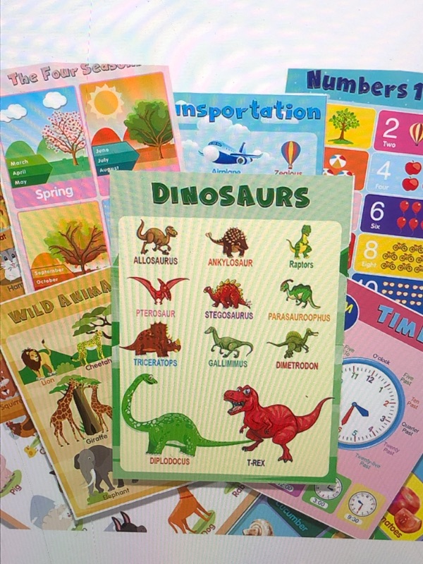 Photo 1 of GENERIC EDUCATIONAL POSTERS EARLY LEARNING COLLECTION 25 PIECES