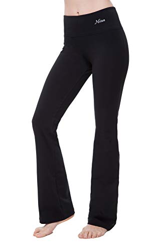 Photo 1 of Nirlon Women's Bootcut Yoga Pants High Waist Workout Leggings (X-Large 30" Inseam, Black)
