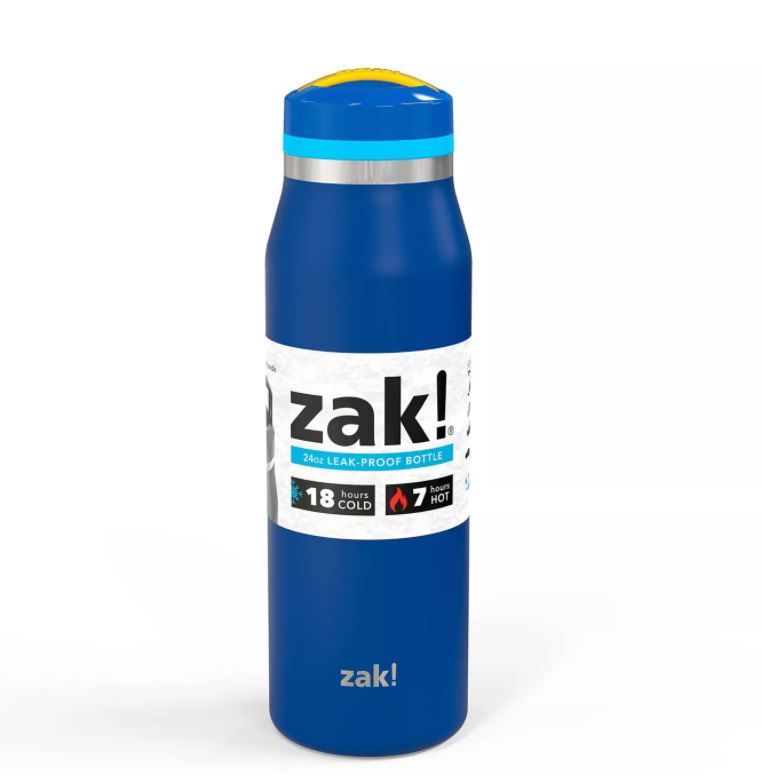 Photo 1 of 2 pack - Zak! Designs 20oz Double Wall Stainless Steel Vacuum Insulated Tranquility Bottle Blue
