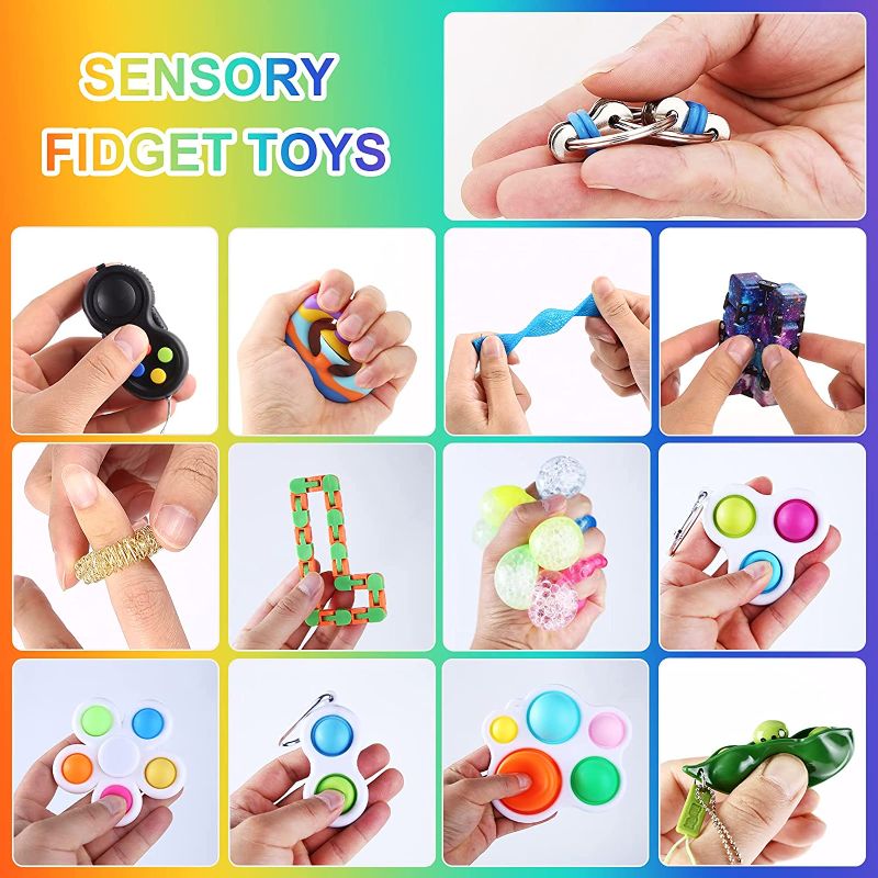 Photo 1 of 27 pcs Fidget Packs with Bubble Sensory Fidget Toys Set for Adults Kids Relieves Stress and Anxiety Fidget Toy Pack for Kids Birthday Return Party Favors
