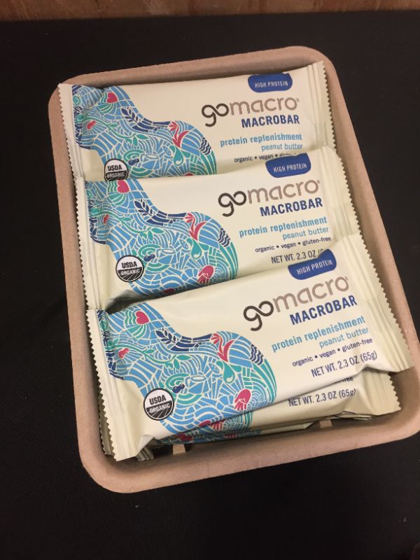 Photo 1 of Gomacro Organic Protein Replenishment Macro Bar - 34.5 oz box PEANUT BUTTER EXP 8/2021