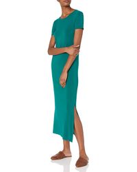 Photo 1 of Daily Ritual Women's Jersey Standard-Fit Crewneck Short Sleeve Maxi Dress with Side Slit- SMALL