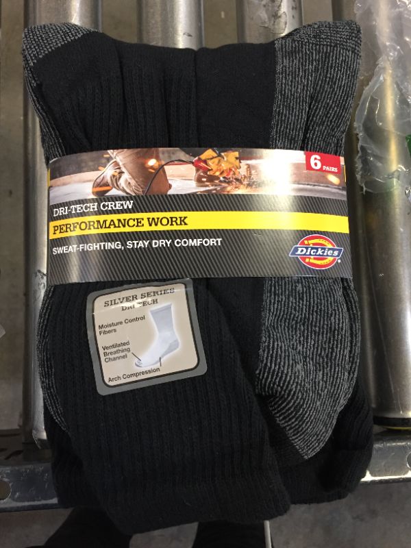 Photo 1 of Dickies Men's Dri-tech Moisture Control Crew Socks- 6 PK