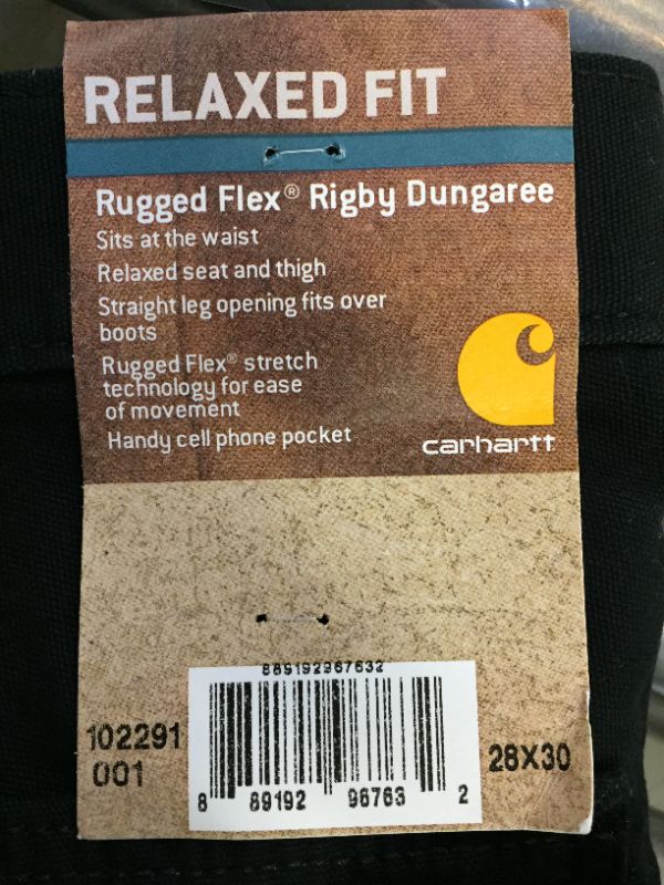 Photo 2 of Carhartt Men's Rugged Flex Rigby Dungaree Pant- 28 X 30