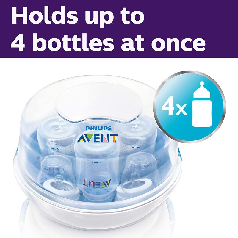 Photo 1 of Philips Avent Microwave Steam Sterilizer for Baby Bottles, Pacifiers, Cups and More, SCF281/05
((MISSING BOTTLES))