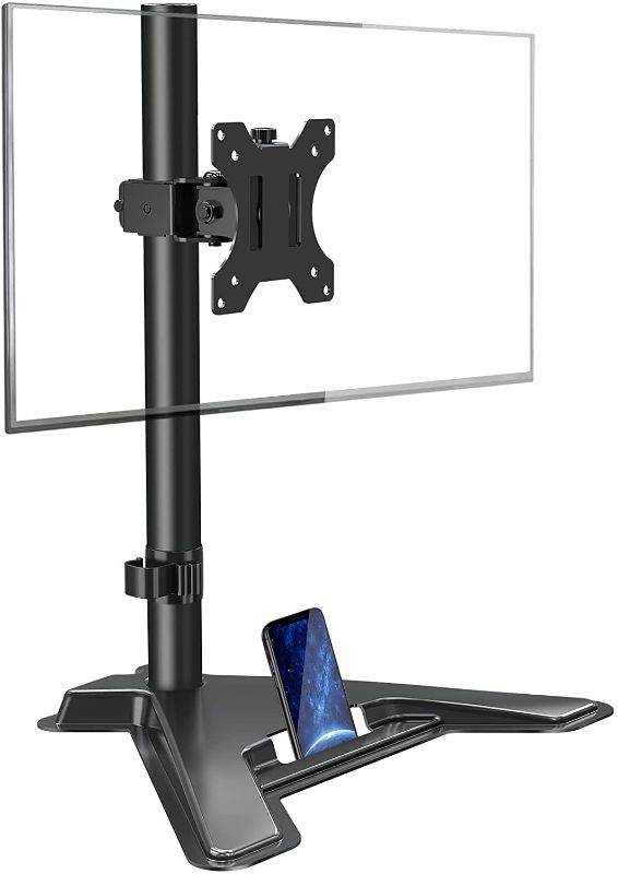 Photo 1 of MOUNTUP Single Monitor Desk Mount - Freestanding Monitor Support, Steady VESA Mount LCD Computer Monitor Stand for Screen up to 32 inch, MU1001
