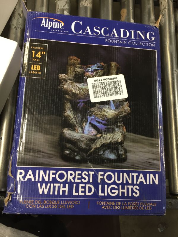 Photo 2 of Alpine CORPORATION -Tiered Log Fountain with LED Lights WIN794S