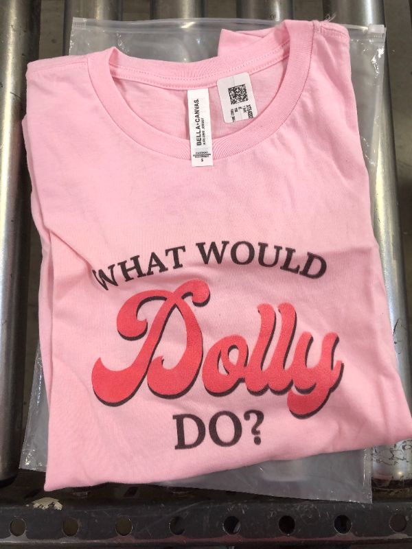 Photo 1 of " WHAT WOULD DOLLY DO? " WOMEN'S T-SHIRT
SIZE: SMALL