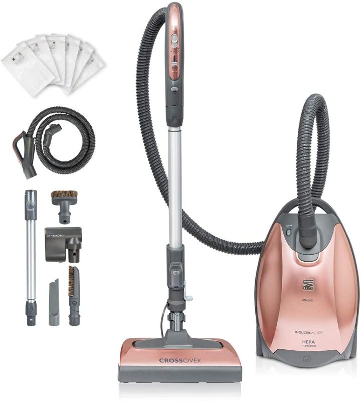 Photo 1 of Kenmore BC7005 Pet Friendly Crossover Bagged HEPA Canister Vacuum Cleaner 2-Motor Power Suction with Pet PowerMate, Extended Telescoping Wand, Retractable Cord, and 4 Cleaning Tools
