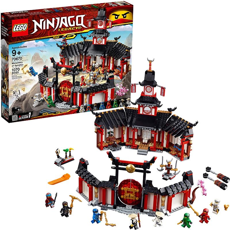 Photo 1 of LEGO NINJAGO Legacy Spinjitzu Monastery 70670 Battle Toy Building Kit Includes Toy Ninja Weapons and Training Gear for Creative Play (1,070 Pieces)
