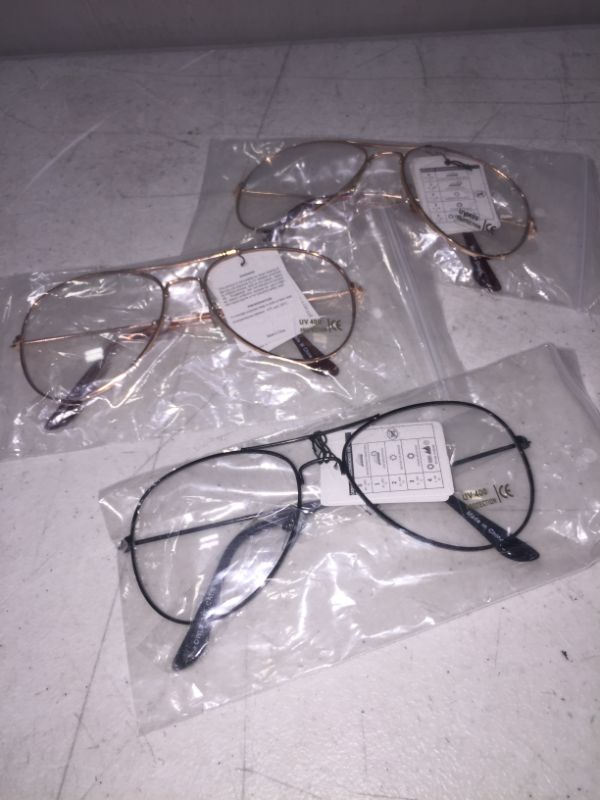 Photo 1 of 3 PACK CLEAR LENS GLASSES