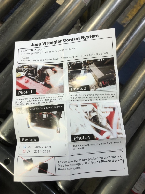 Photo 6 of 6 Gang Rocker Switch Panel Control System for Jeep Wrangler JK & JKU 2007-2018 with Blue Backlight Control Pod and Relay Box- GAUGE AND STICKERS NOT EXACT
