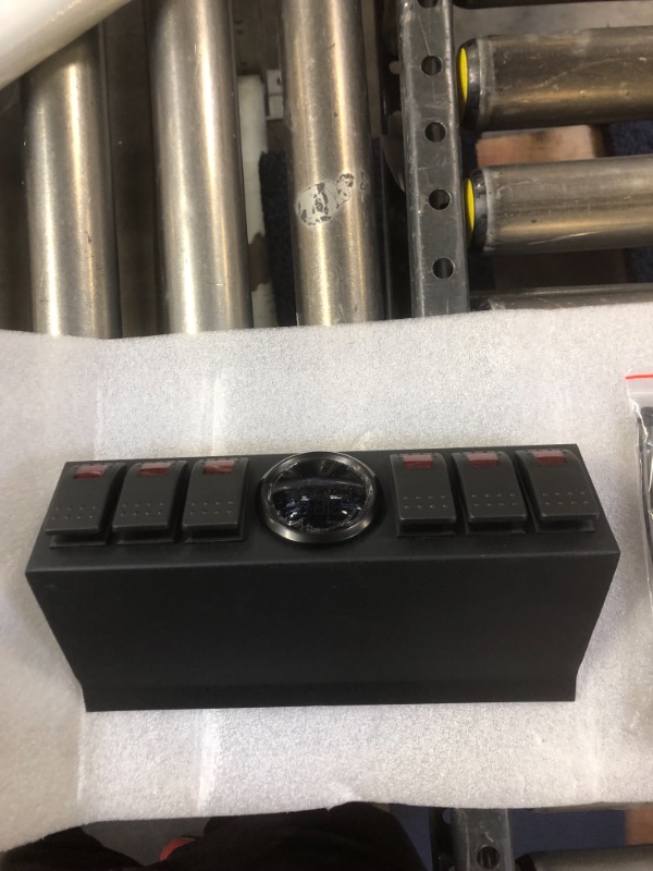 Photo 2 of 6 Gang Rocker Switch Panel Control System for Jeep Wrangler JK & JKU 2007-2018 with Blue Backlight Control Pod and Relay Box- GAUGE AND STICKERS NOT EXACT
