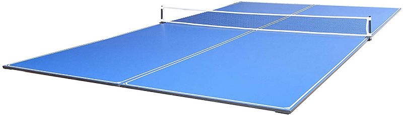 Photo 1 of JOOLA Tetra - 4 Piece Ping Pong Table Top for Pool Table - Includes Ping Pong Net Set - Full Size Table Tennis Conversion Top for Billiard Tables - Easy Assembly & Compact Storage - Incl. Foam Backing
