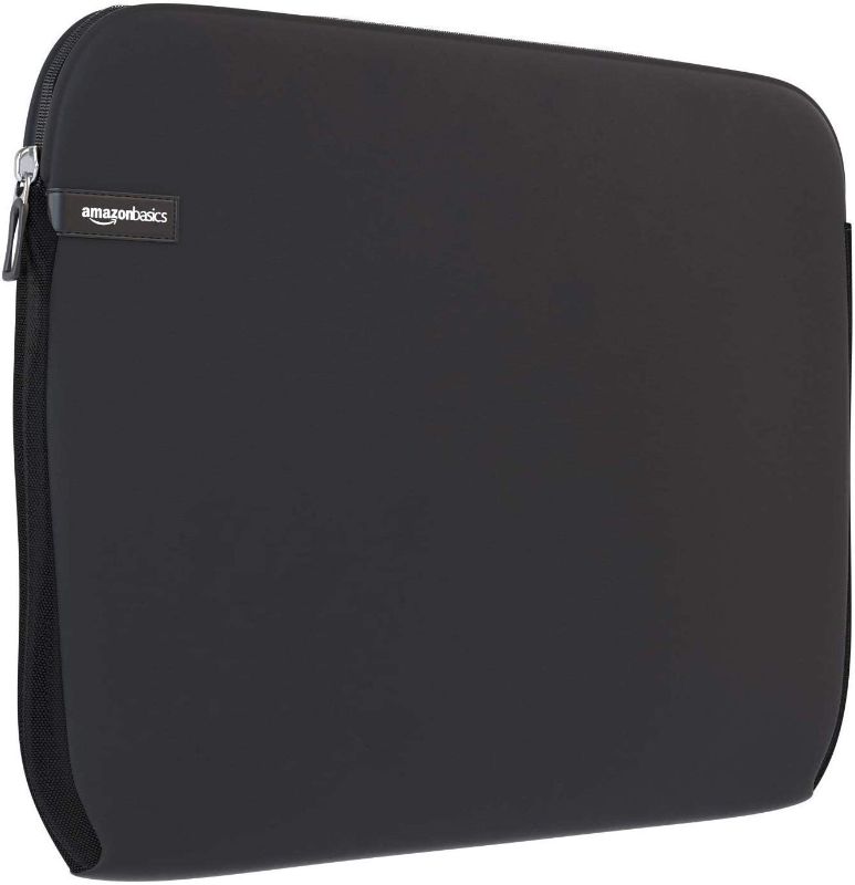 Photo 1 of Amazon Basics 15.6-Inch Laptop Sleeve, Protective Case with Zipper - Black
