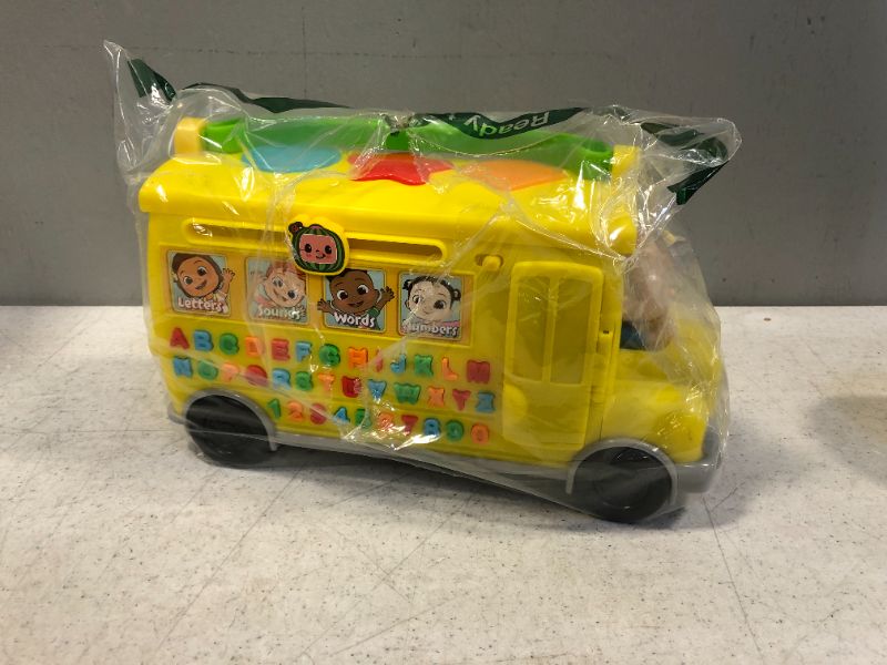 Photo 2 of CoComelon Musical Learning Bus, Number and Letter Recognition, Phonetics, Yellow School Bus Toy Plays ABCs and Wheels on the Bus, by Just Play
