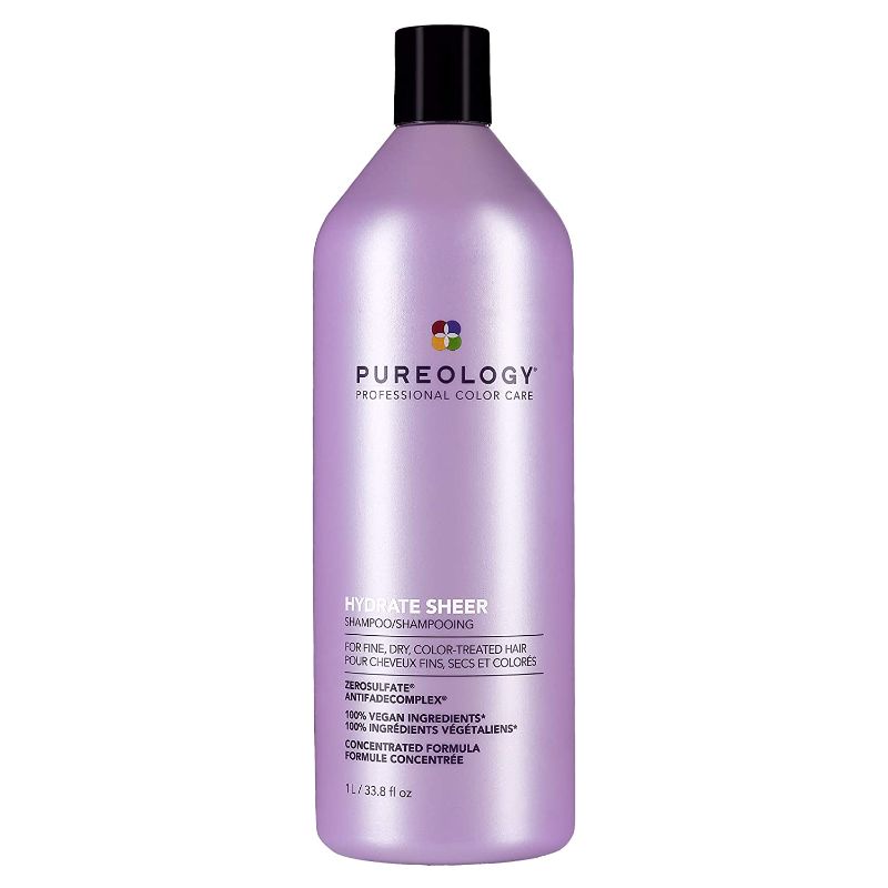 Photo 1 of 
Pureology Hydrate Sheer Shampoo | For Fine, Dry, Color-Treated Hair | Lightweight Hydrating Shampoo | Silicone-Free | Vegan , 33.8 oz