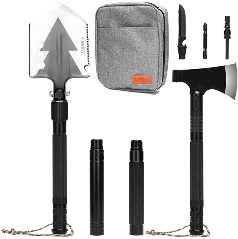 Photo 1 of 
SUNFIRST Camping Ax Shovel survival Tools Set Portable Folding Multi Kits Ax Stainless Steel Equipment for Hiking Outdoor Hunting Backpack