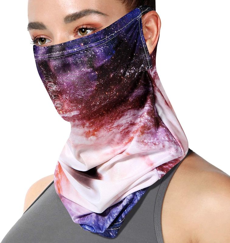 Photo 1 of CharmYee Cooling Neck Gaiter?Moon Stars Mask, Balaclava Face Mask Bandana,Magic Scarf Neck Gaiter,Windproof Scarf Sunscreen Breathable for Sport&Outdoor