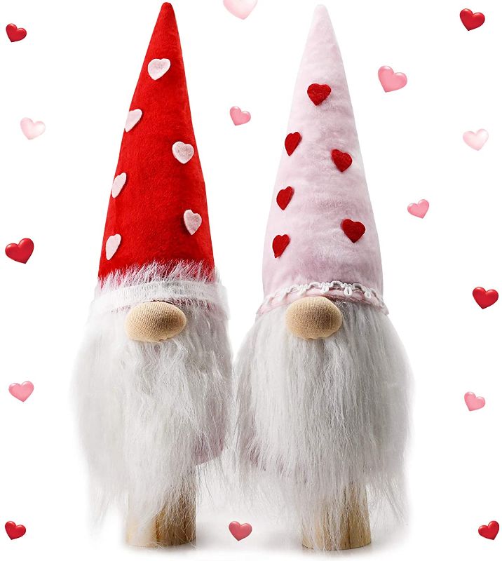 Photo 1 of 2Pcs Plush, Valentine Gnomes, Plush Decoration, Valentine's Gift, Handmade, for Women, Farmhouse, Holiday or Holiday