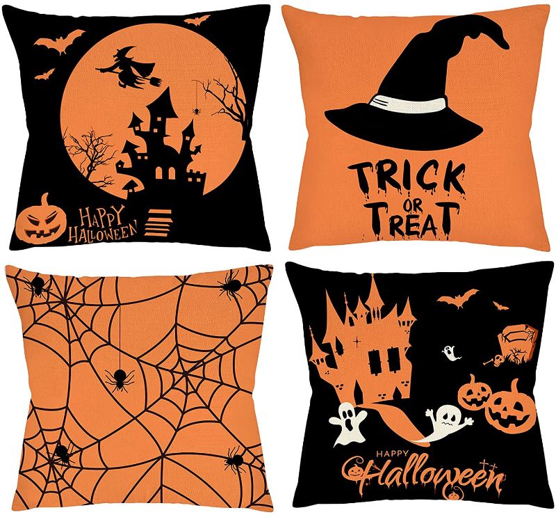 Photo 1 of 
Halloween Decor Pillowcase Set of 4, 18 '' x 18 '', 4-Pack