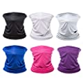 Photo 1 of 6 Pack Unisex Face Bandanas Reusable Washable Cloth Tube Scarf Motorcycle Balaclava For Men Women