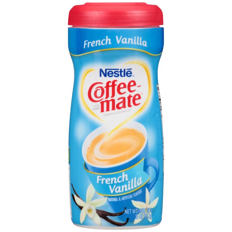 Photo 1 of French Vanilla Creamer Powder, 15oz Plastic Bottle, best by 7/27/2023