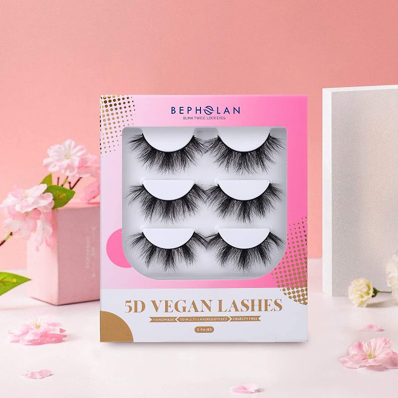 Photo 1 of BEPHOLAN 3 Pairs False Eyelashes|5D Multi-Layerd Effect Fake Eyelashes|100% Handmade & Cruelty Free, xmz 274
