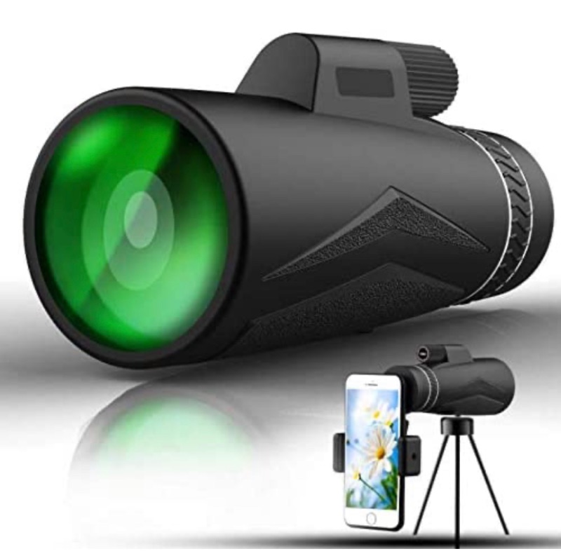 Photo 1 of 12x50 High Definition Monocular Telescope with Phone Adapter Tripod - 2021 Newest Waterproof Monocular -BAK4 Prism for Wildlife Bird Watching Hunting Camping Travelling Wildlife Secenery