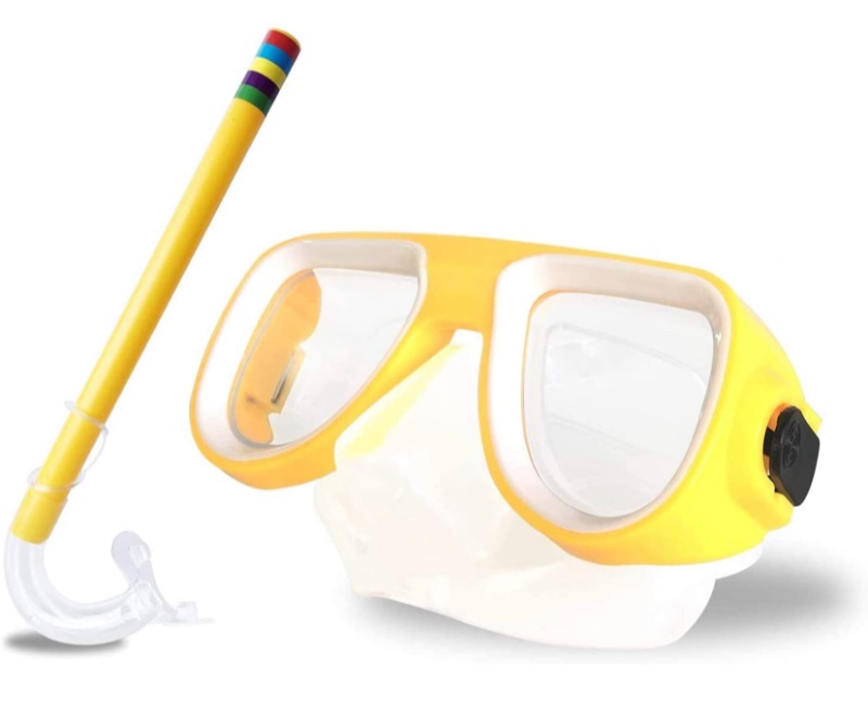 Photo 1 of Kids Snorkel Set Junior Snorkeling Gear Kids Silicone Scuba Diving Snorkeling Glasses Set Snorkel Equipment for Boys and Girls Age from 4-8 Years Old. 2 pack