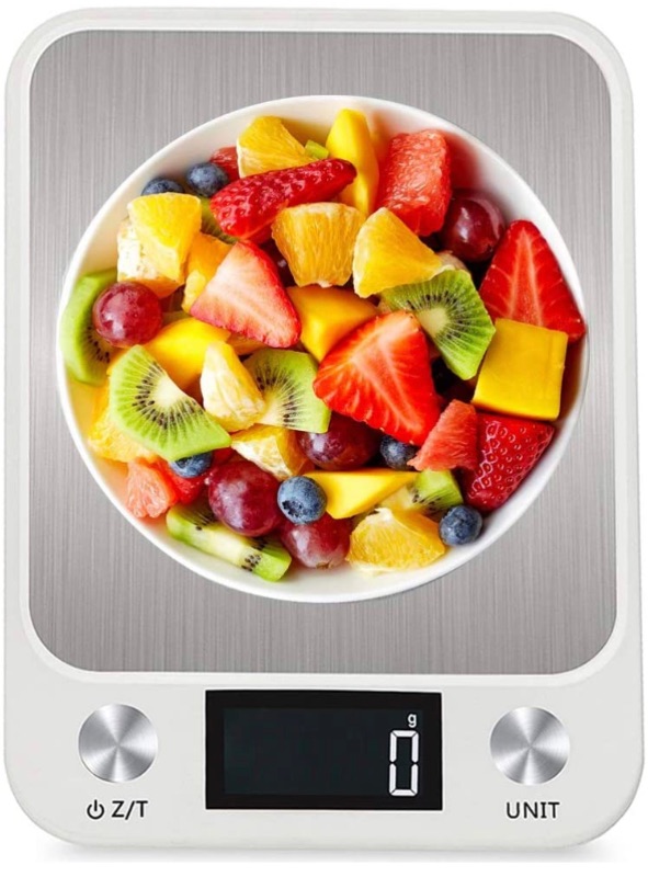 Photo 1 of AQwzh Digital Food Kitchen, Accurate Multifunction Scale in Grams and Ounces, Max 11lbs/5kg Cooking and Baking, Precision & Durability, Stainless Stee, 5kg, White