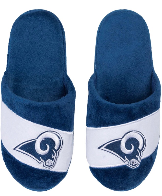 Photo 1 of FOCO Boys NFL Team Logo Colorblock Slippers size 3/4