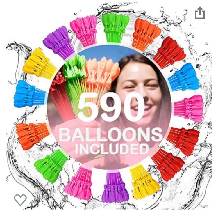 Photo 1 of Family Made Company Water Balloons Instant Balloons Easy Quick Fill Balloons Splash Fun Rapid-Filling for Kids and Adults Party 440 Pack with Refill Kit (Multicolored Ptst)