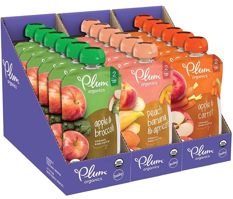 Photo 1 of Plum Organics Stage 2, Organic Baby Food, Fruit and Veggie Variety Pack, 4 Ounce Pouches (Pack of 18)best by 8/2021