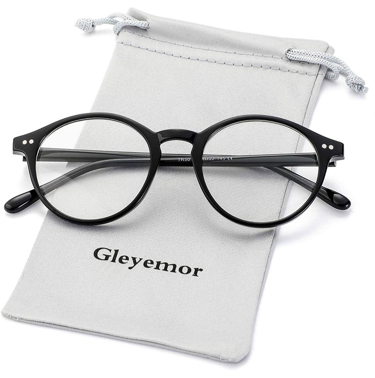 Photo 1 of  
Gleyemor Clear Glasses for Men Women, Vintage Round Non-Prescription Lens Fake Face Glasses