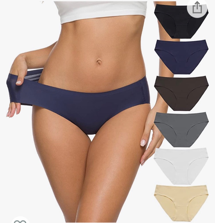 Photo 1 of ALTHEANRAY Women’s Seamless Hipster Underwear No Show Panties Soft Stretch Bikini Underwears Multi-Pack size L