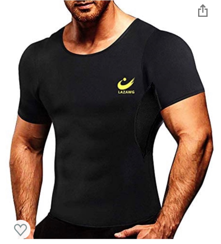 Photo 1 of LAZAWG Sauna Suit for Men Sweat Workout Waist Trainer Vest Sweating Shirt Weight Neoprene Shaper M
