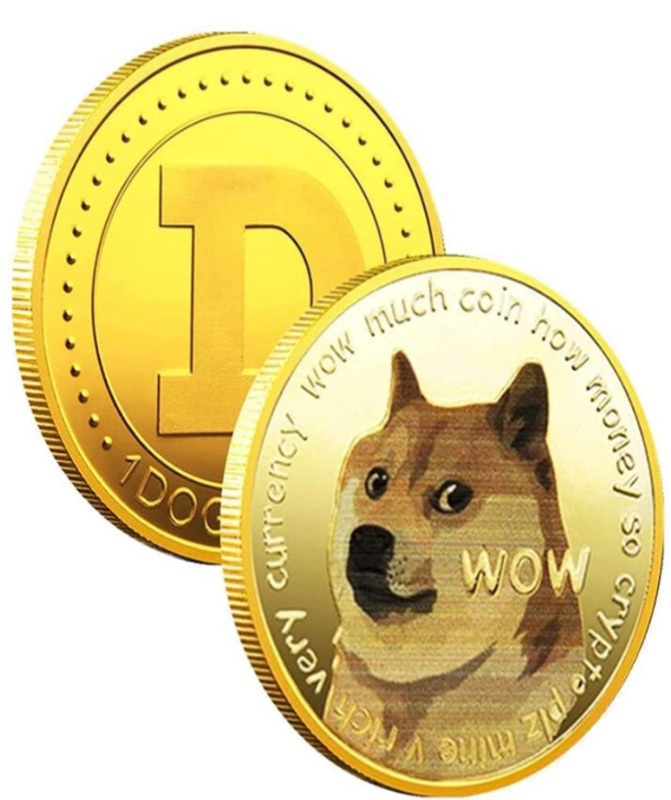 Photo 1 of Dogecoin Coins Commemorative 2021 New Collectors Gold Plated Doge Coins, Gold Dogecoin Coins Commemorative tiktok (Color Gold D) 4 coins 