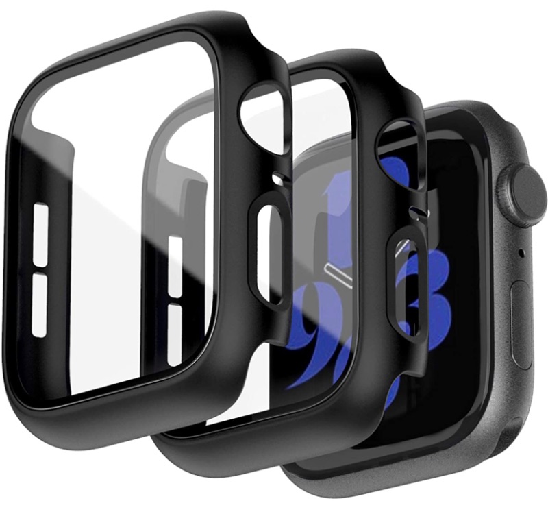 Photo 2 of 2-Pack Case Compatible with Apple Watch SE/Series 6/5/4 Screen Protector 44mm and Sport Band Compatible for Apple Watch Bands 38mm 40mm 42mm 44mm