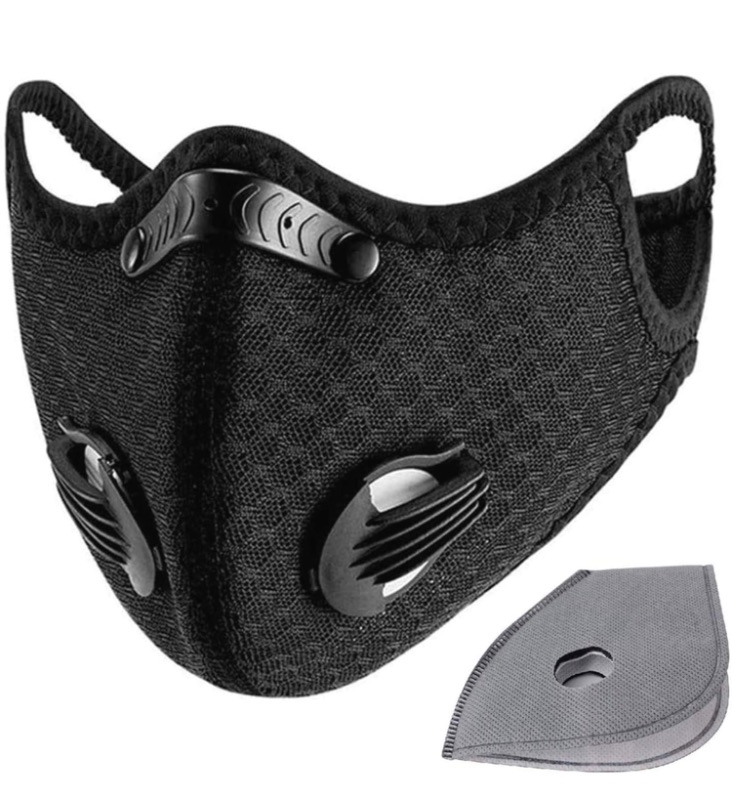 Photo 1 of PIPITREE Dust Masks Sport Outdoor Face Masks with Exhalation Valves Adjustable Masks Activated Carbon Filter Masks Men Cycling Motorcycle