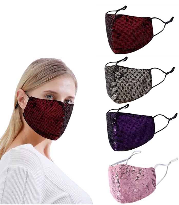 Photo 2 of DETIKEJ Fashion Designer Mask Washable Adjustable Reusable Dust Protection for Women and 5 silicone mask frames