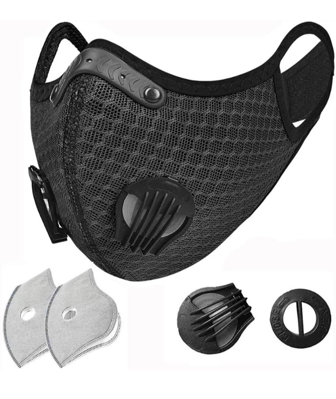 Photo 1 of Fashion Cotton Face Protection Unisex Washable Reusable with Cute Heart Pattern, 2 pack and 1 Pack Face Protection Unisex Adjustable Washable Reusable with 2 Filters