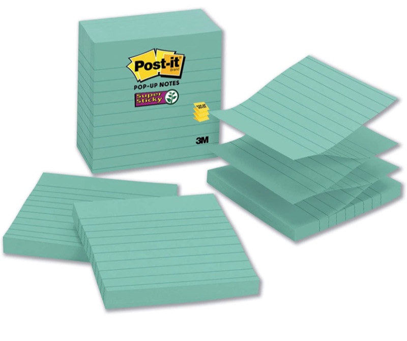 Photo 1 of Post-it Super Sticky Pop-up Lined Note Refills