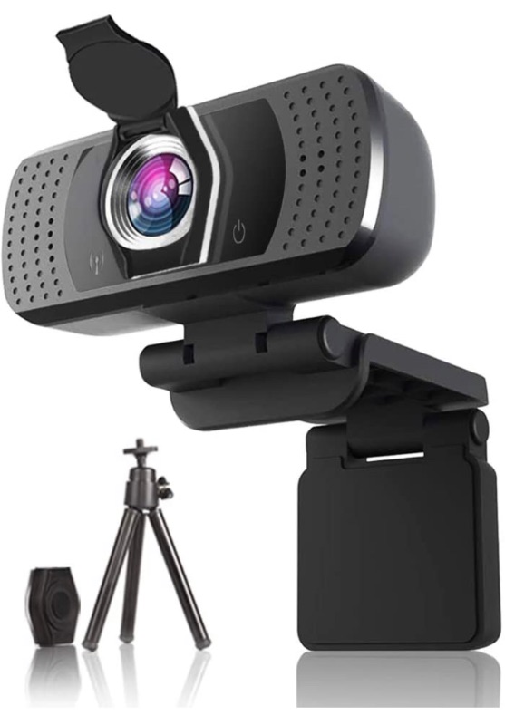 Photo 1 of HD Webcam with Microphone,1080P HD Webcam with Privacy Cover and Tripod, Auto Focus Plug and Play USB Computer Camera for Laptop/PC/Mac, Online Studying,Video Calling and Conferencing