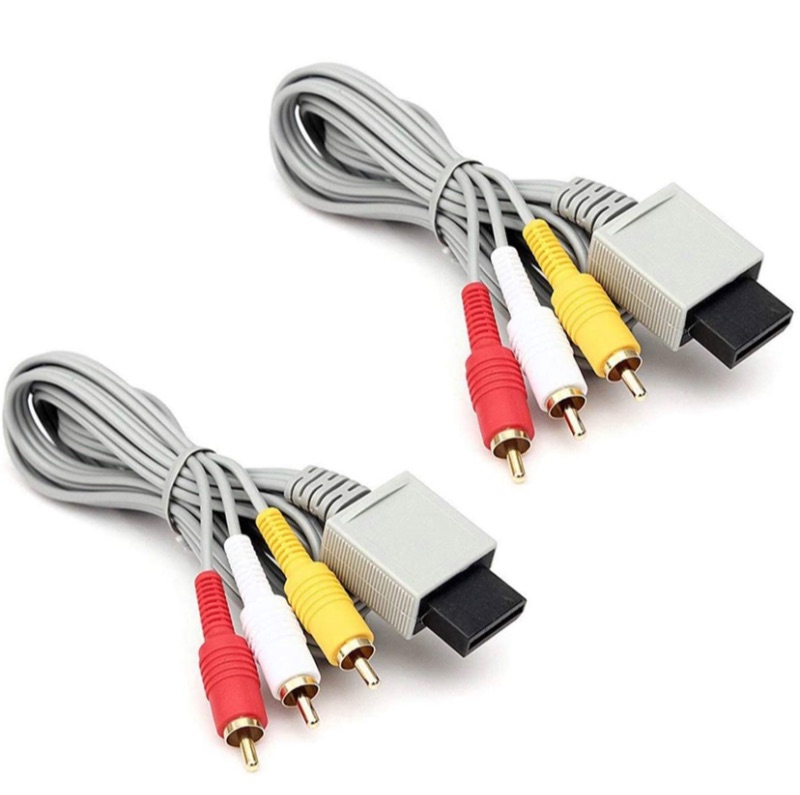 Photo 1 of Wii U AV Cable, AV Cable Composite Retro Audio Video Standard Cord for Nintendo Wii Wii U (6 Feet 4 Pack)