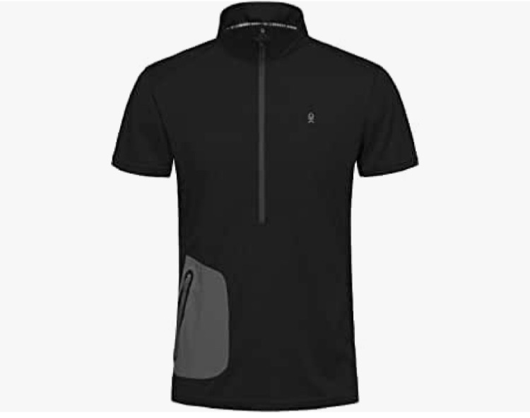 Photo 1 of Little Donkey Andy Men's Half Zip Stand-Collar Short Sleeve Running Top size S