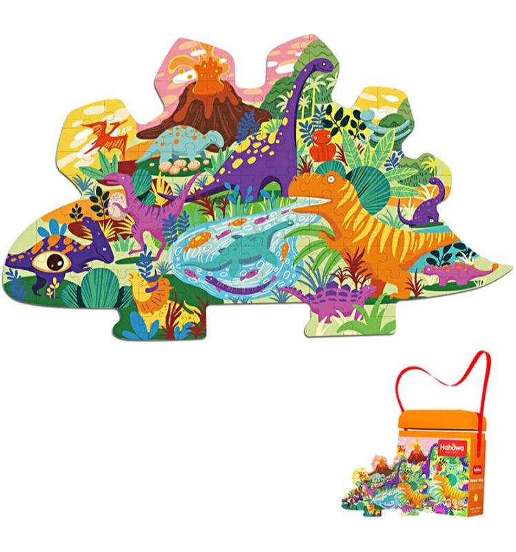 Photo 1 of AriTan Puzzles for Kids Ages 4-8,8-10 Toddler Puzzles 108 Pieces Dinosaur Floor Puzzle Funny Puzzles for Toddlers Gift for Girls Boys Learning Education Jigsaw Toys