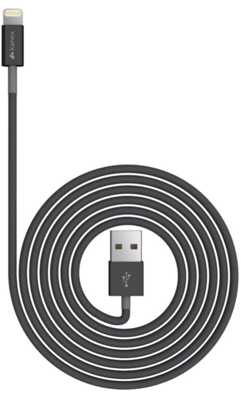 Photo 1 of Kanex Apple Certified Lightning to USB Cable with SureFit Connector 4 feet (1.2 M) Black