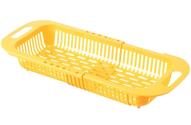 Photo 1 of AOOM Colander Over the Sink Strainer Basket Retractable Plastic Adjustable Collapsible Drainer - Wash Vegetables and Fruits - Extendable - New Home Kitchen Essentials (13.6-17.7 L,7.3 W,2.6 H) Yellow

Silicone Back Scrubber for Shower, CHIALSTAR Silicone 