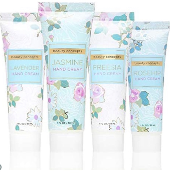 Photo 1 of Beauty Concepts Hand Cream Collection- 4 Piece Hand Cream Gift Set for Women and Girls, Moisturizing Hand Lotions in Jasmine, Lavender, Rosehip, and Freesia